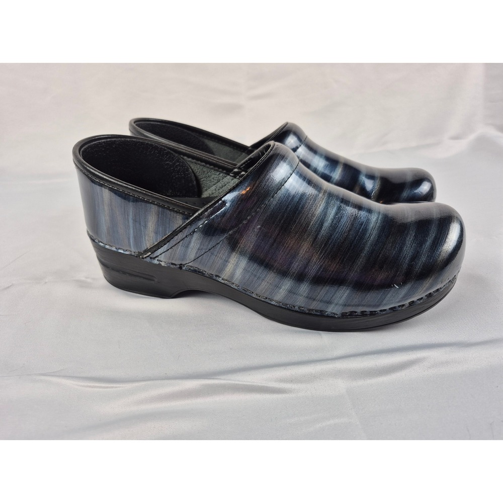 Dansko 42 Womens Clogs Blue Black Marbled‎ Slip On Comfort Nursing Shoes